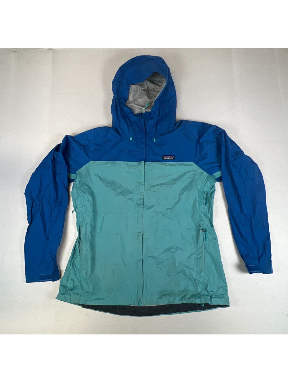 Patagonia Torrentshell 2.5L Rain Jacket Womens Large Blue Teal Hooded 83807